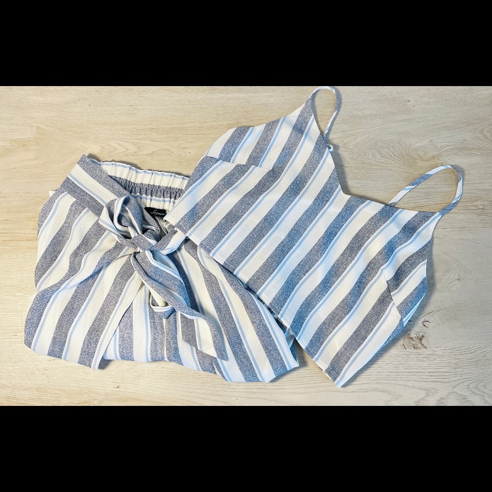 Two piece striped set